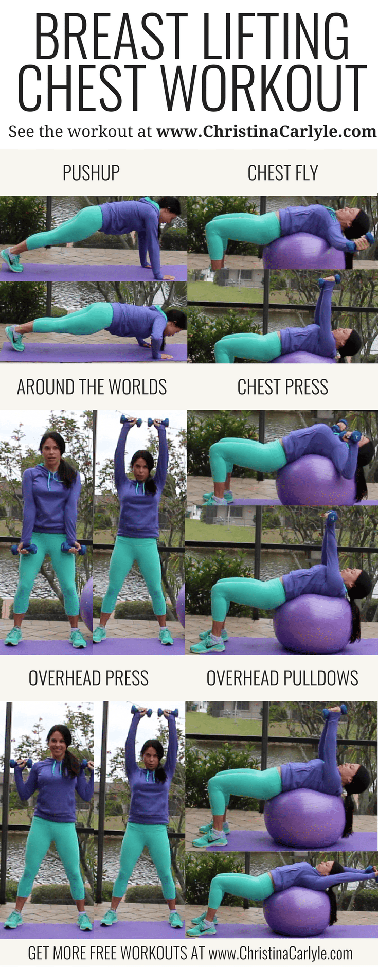Chest Exercises For Women  Workout without gym, Breast workout