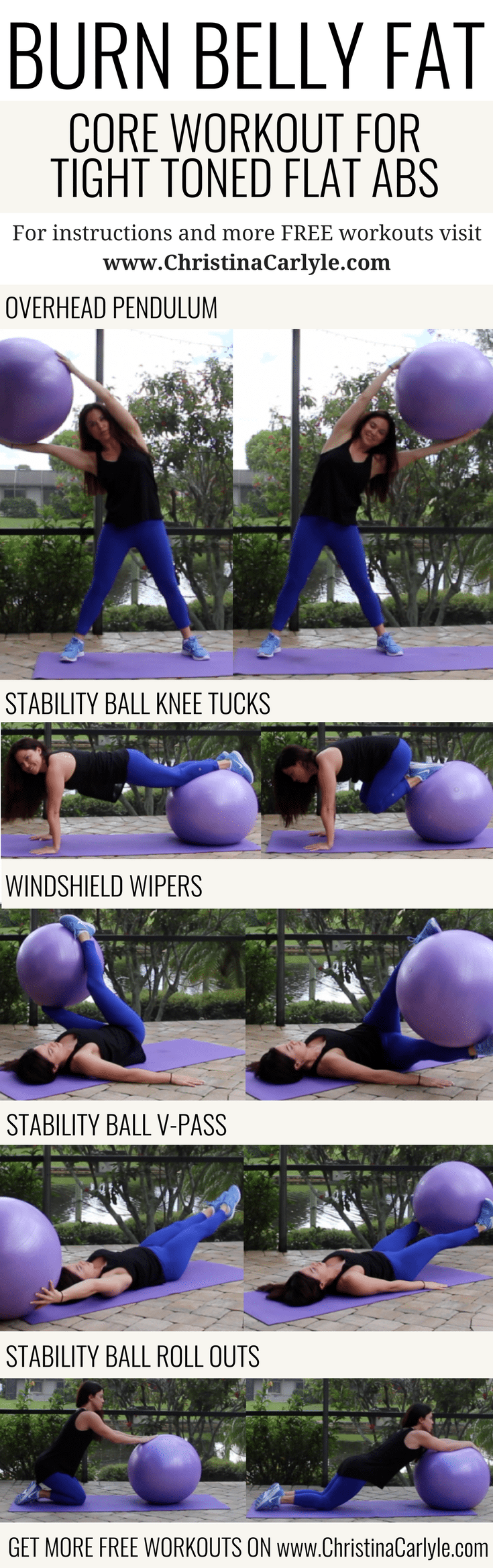 stability ball core exercises
