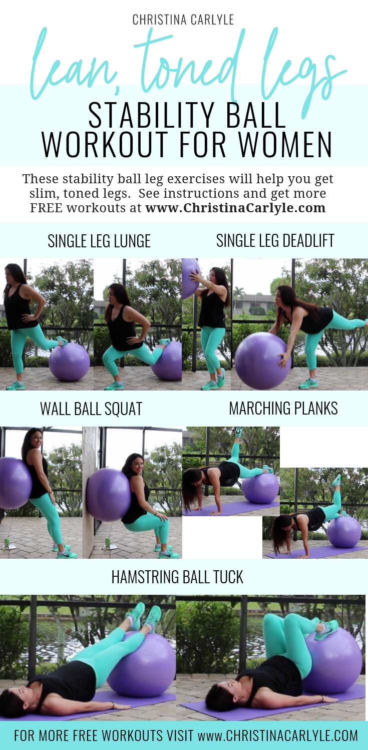 Leg Workout with an Exercise Ball for Tight, Toned Legs