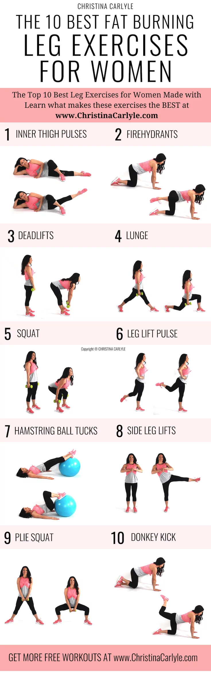 The 10 Best Leg Exercises for Women | Christina Carlyle