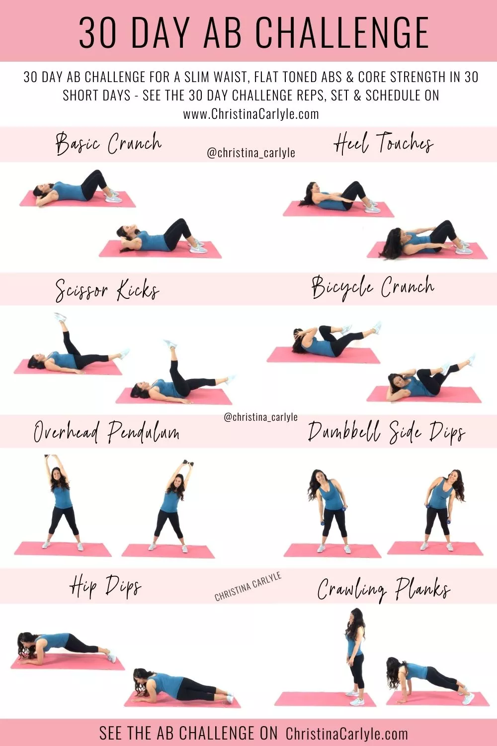 30 Ab Challenge for Flat, Toned Abs, and Core Strength in 4 weeks