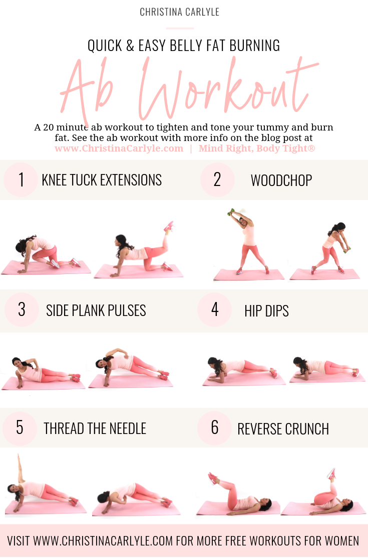 Ab Workout for a Flat, Tighter, Toned, Tummy - Christina Carlyle