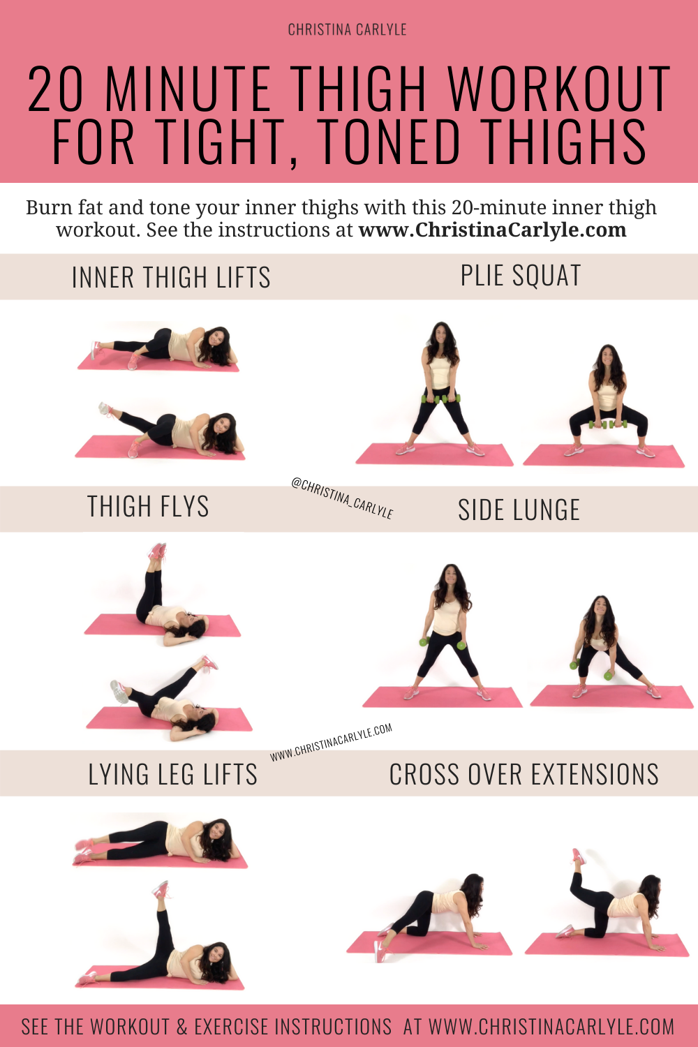 Minute Inner Thigh Workout Christina Carlyle Christina Carlyle
