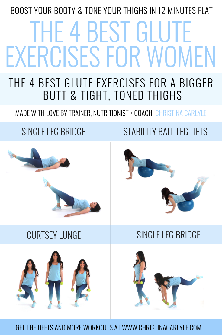 Fat Burning Glute Exercises For A Bigger Toned Butt Christina Carlyle