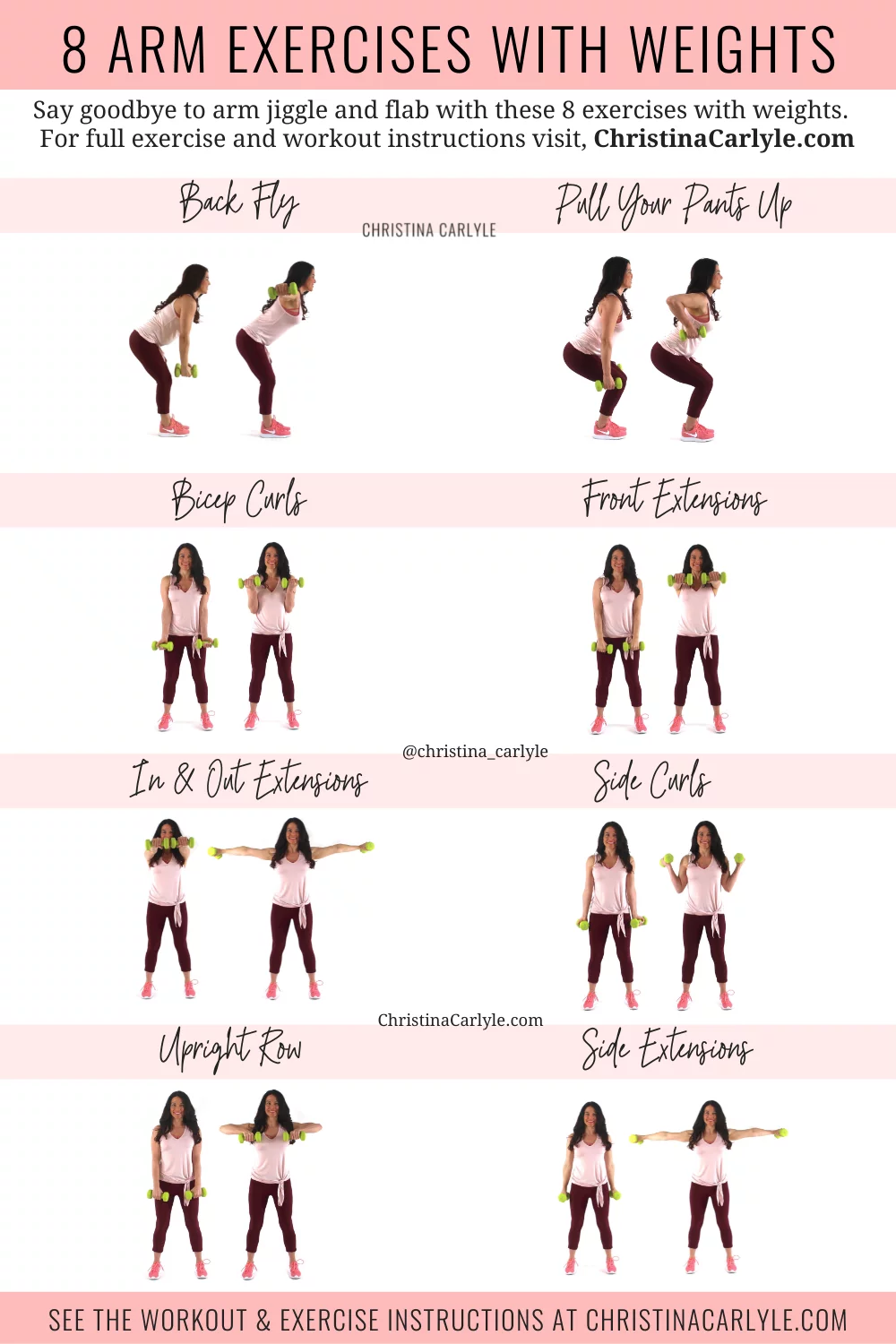 Arm And Back Workout For Women With Dumbbell, Fitness Ball And
