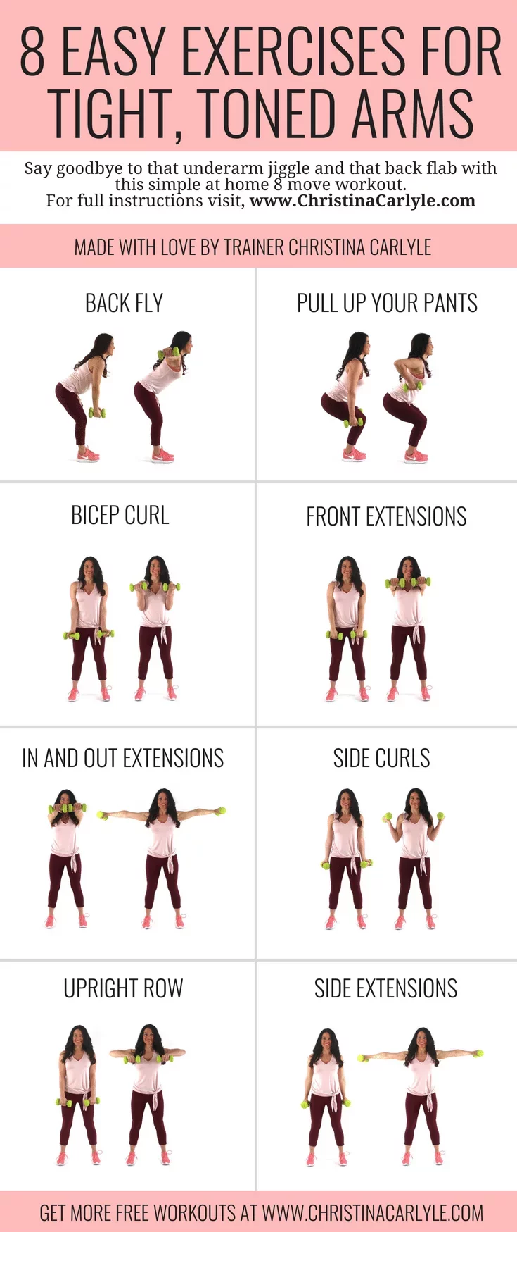 8 Easy Arm Exercises With Weights For Women To Get Tight Toned Tiny Arms