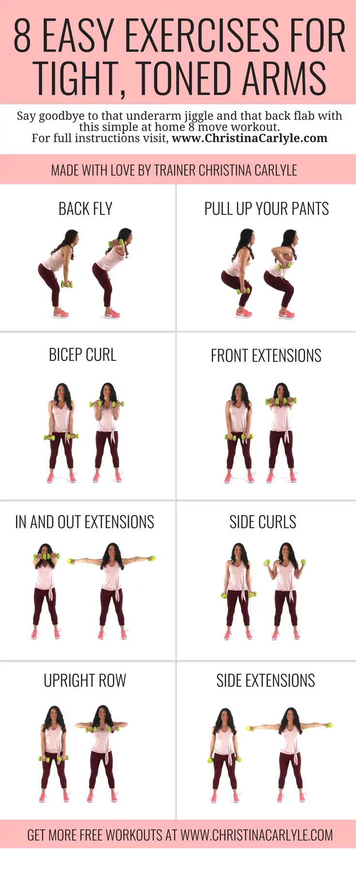 8 Easy Arm Exercises With Weights For Women To Get Tight Toned Tiny Arms 4663