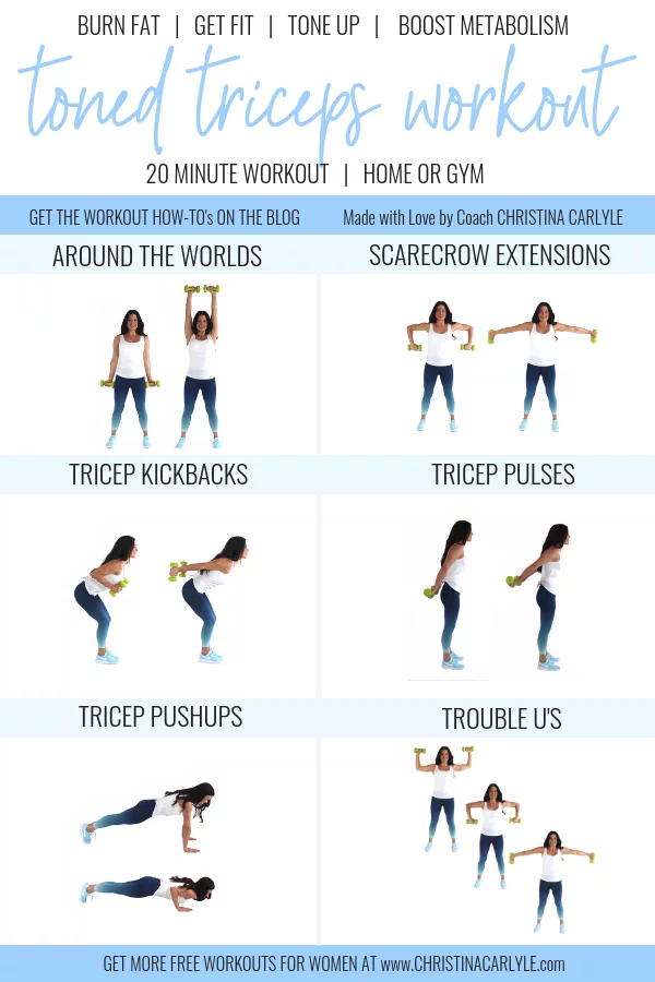Get Toned Triceps - Home Tricep Workout for Women - Christina Carlyle