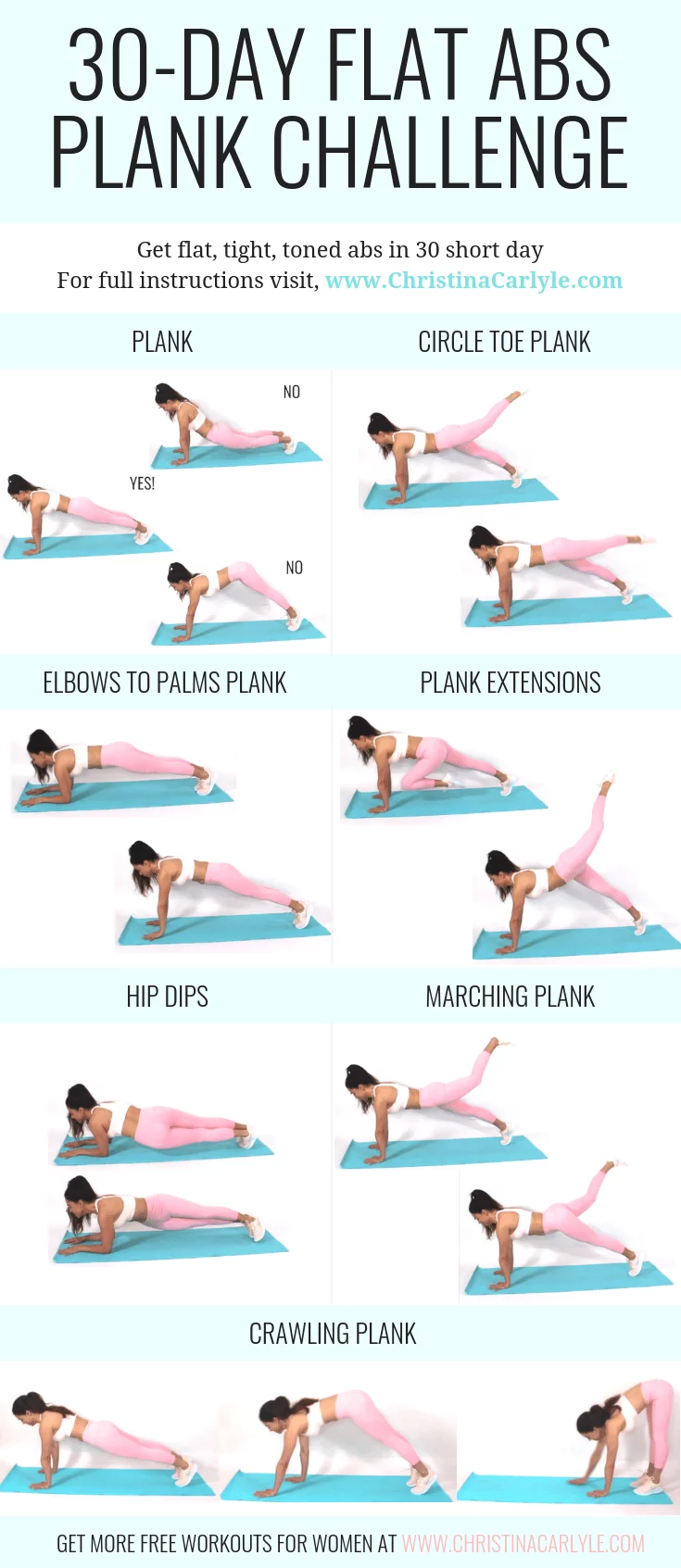 30 Day Plank Challenge For Tight Toned Flat Abs And Core