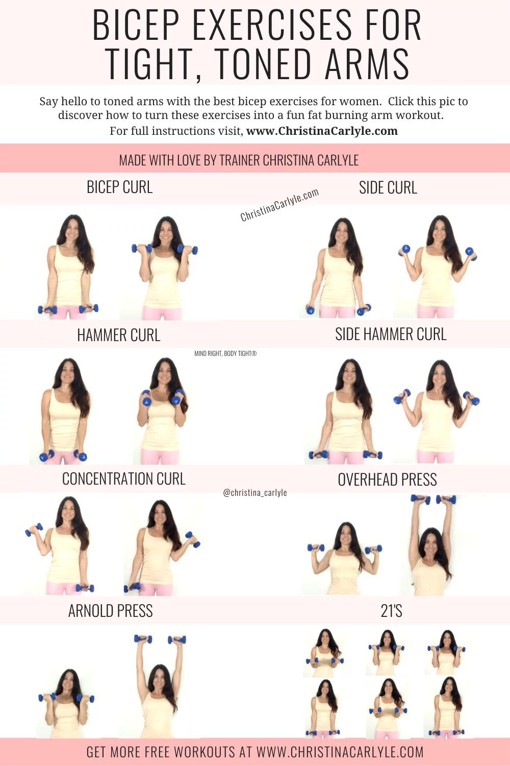 Bicep Workout with the Best Biceps Dumbbell Exercises for Women