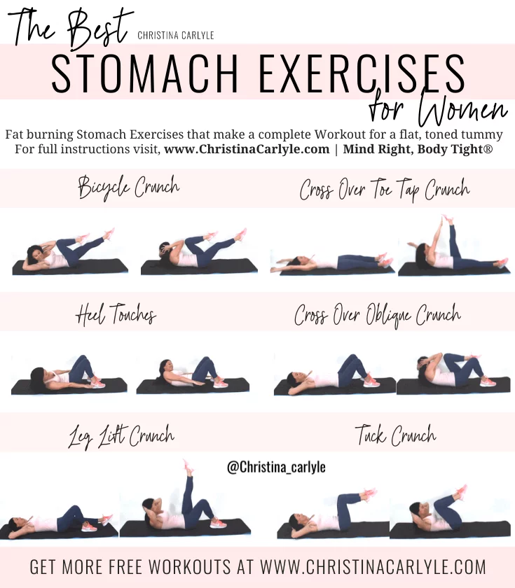 Easy Stomach Exercises for Belly Fat and Flat Abs | Christina Carlyle