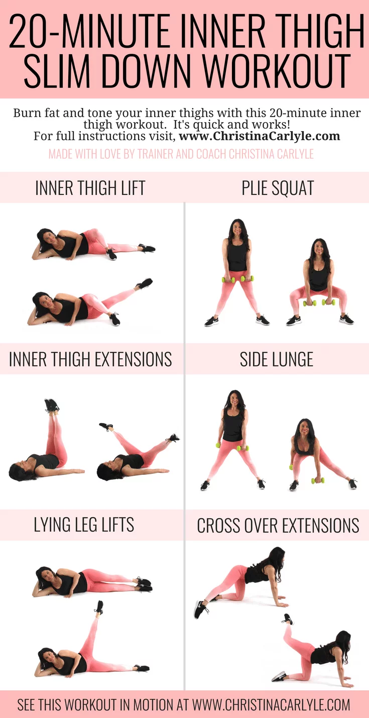 20 Minute Inner Thigh Slim Down Workout - Christina ...