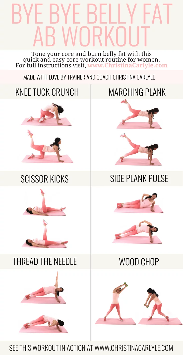 Bye Bye Belly Fat Ab Workout for Flat Toned Abs