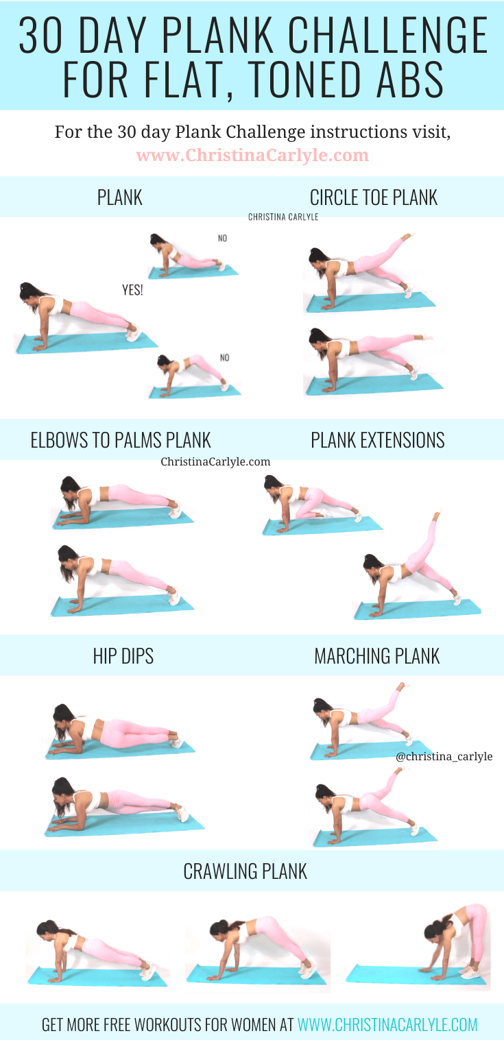 30 Day Plank Challenge For Tight Toned Flat Abs And Core Strength