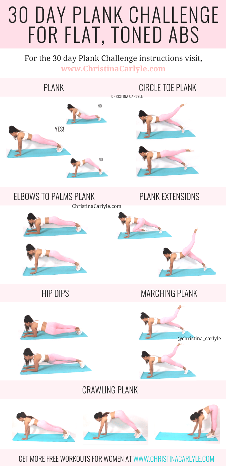 30 Day Plank Challenge for Tight, Toned, Flat Abs and Core Strength