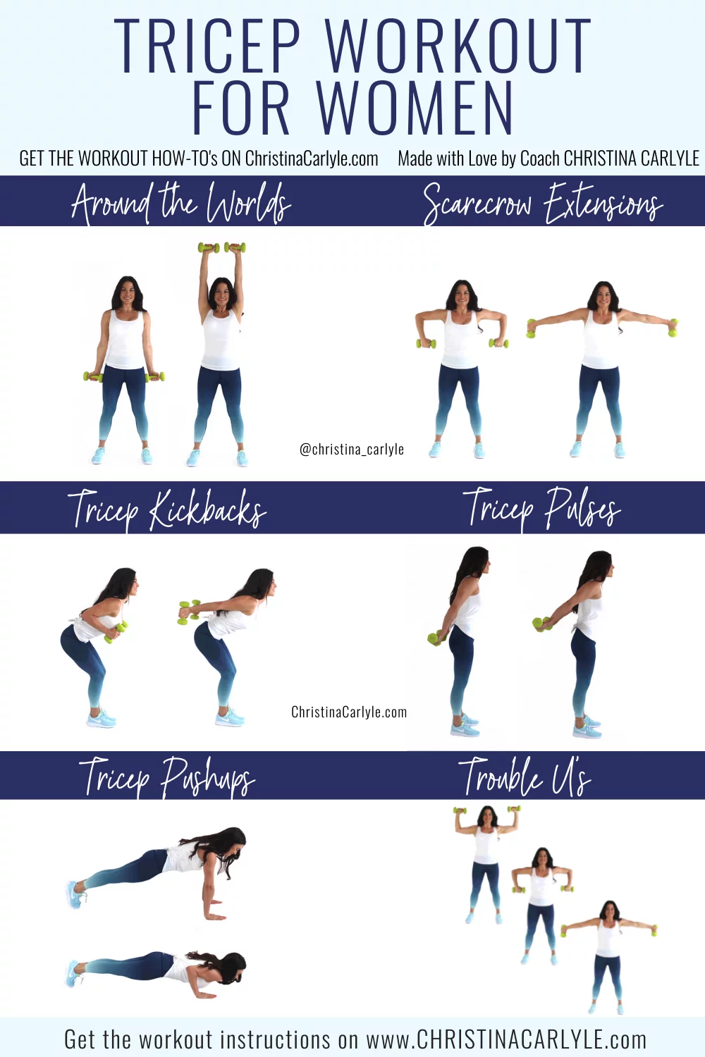 Get Toned Triceps - Home Tricep Workout for Women - Christina Carlyle