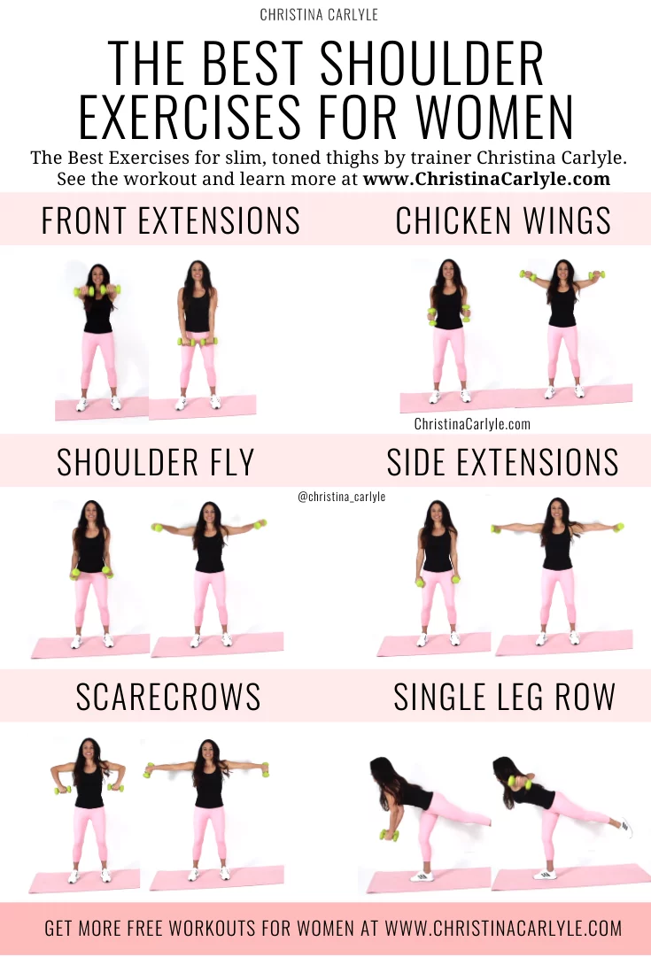 15 Best Shoulder Exercises For Women  Best shoulder workout, Shoulder  workout, Exercise