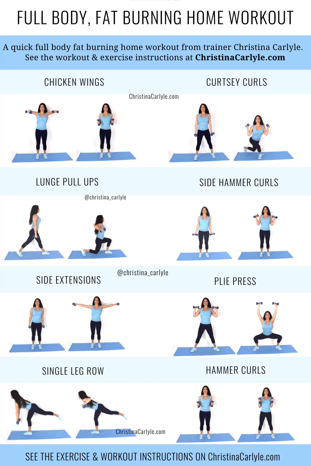 Fat Burning Home Workout for Women | Christina Carlyle
