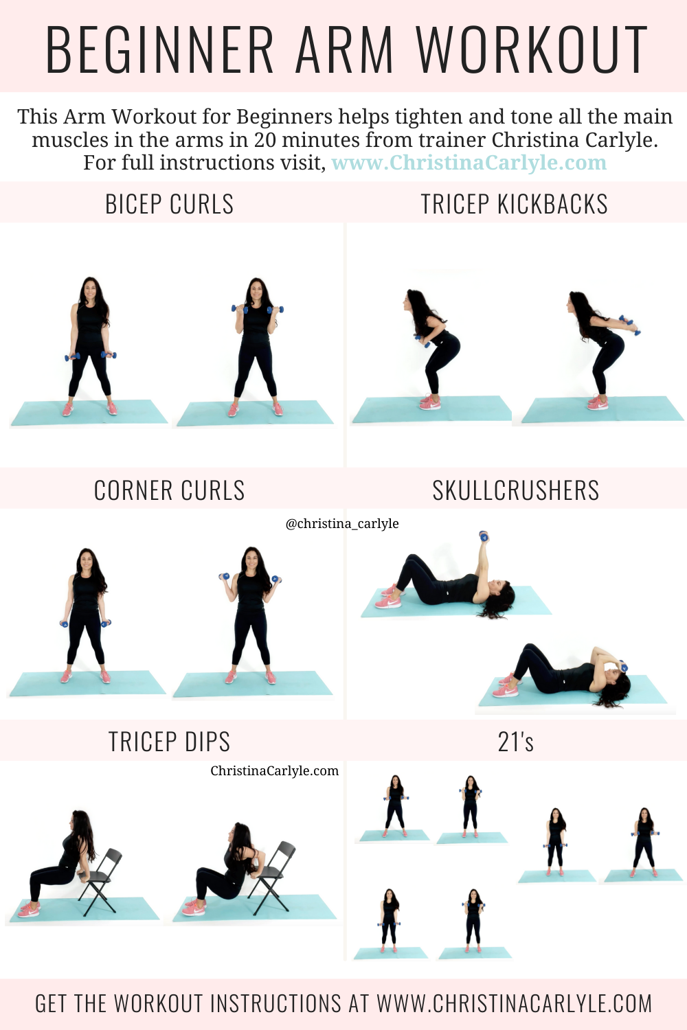 Arm Workout Routine For Beginners Christina Carlyle