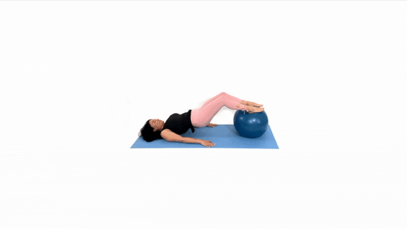 Back Stretches with Exercise Ball  Ball exercises, Excercise ball