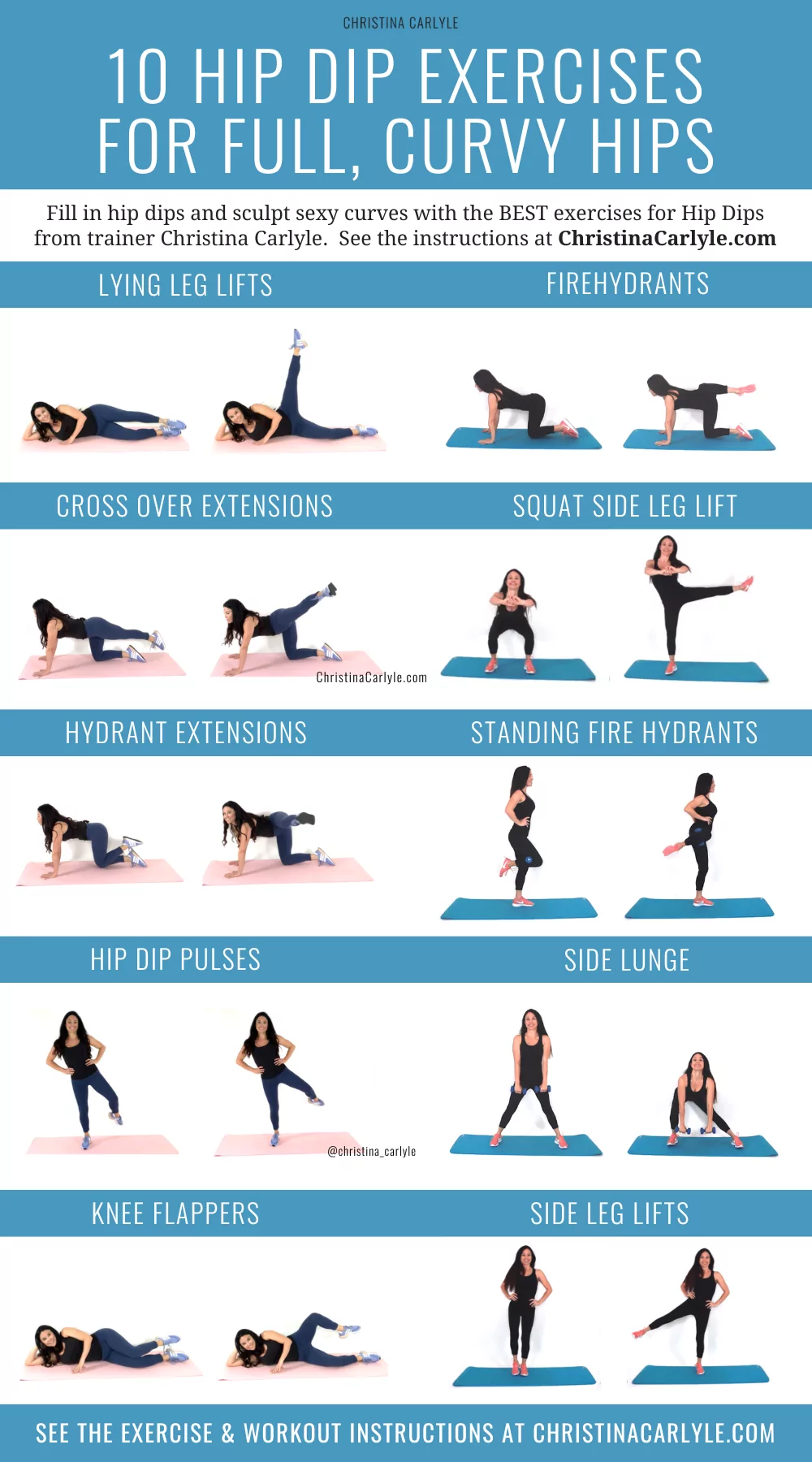 Best Hip Dip Exercises - Christina Carlyle