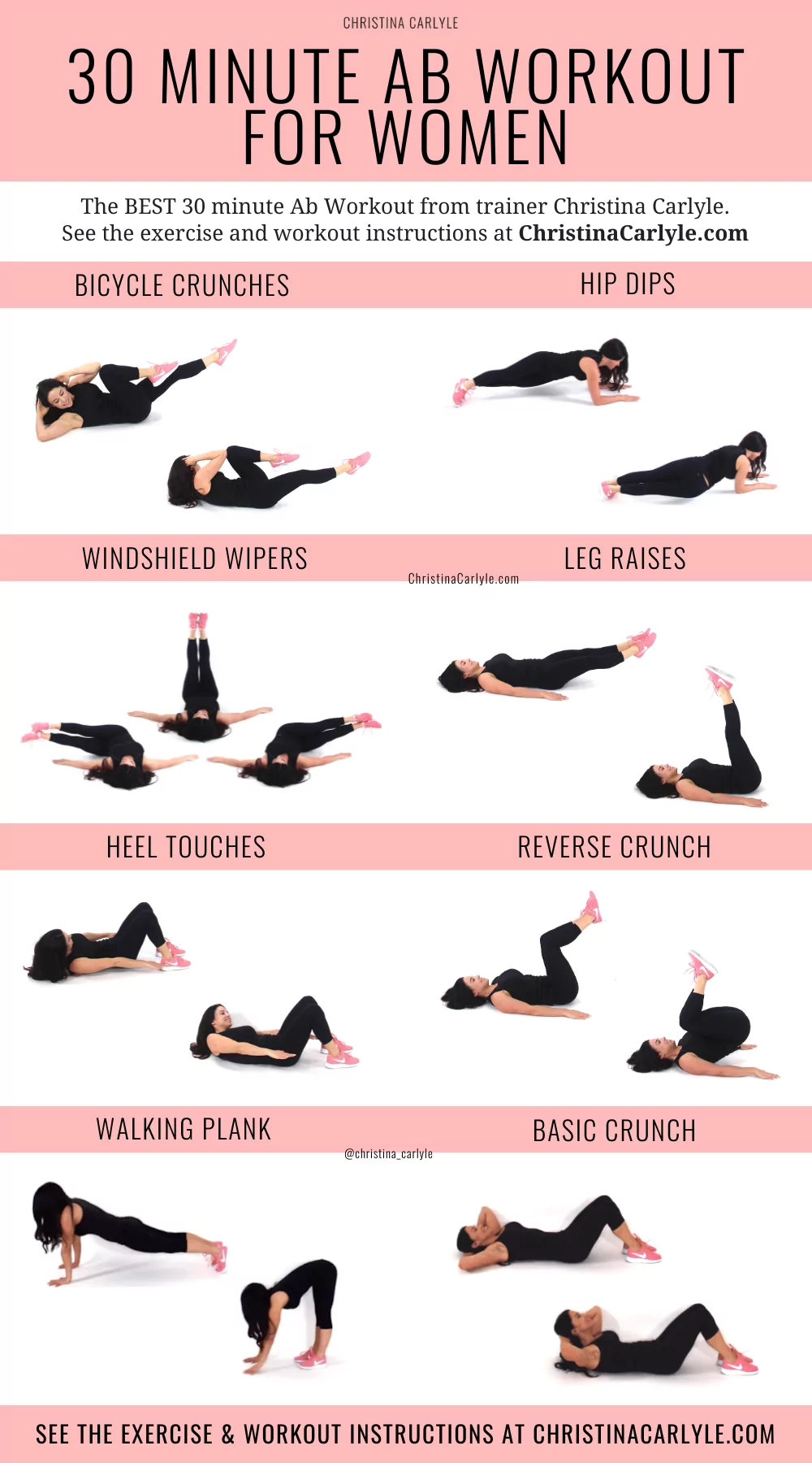 30 minute Ab Workout Christina Carlyle