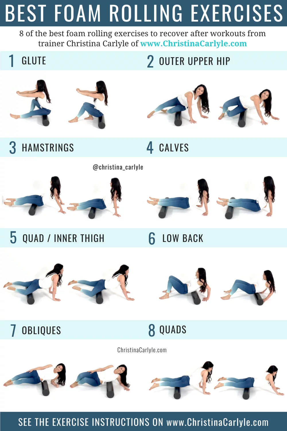 Foam Rolling Exercises and Benefits that feel Downright Delicious -  Christina Carlyle