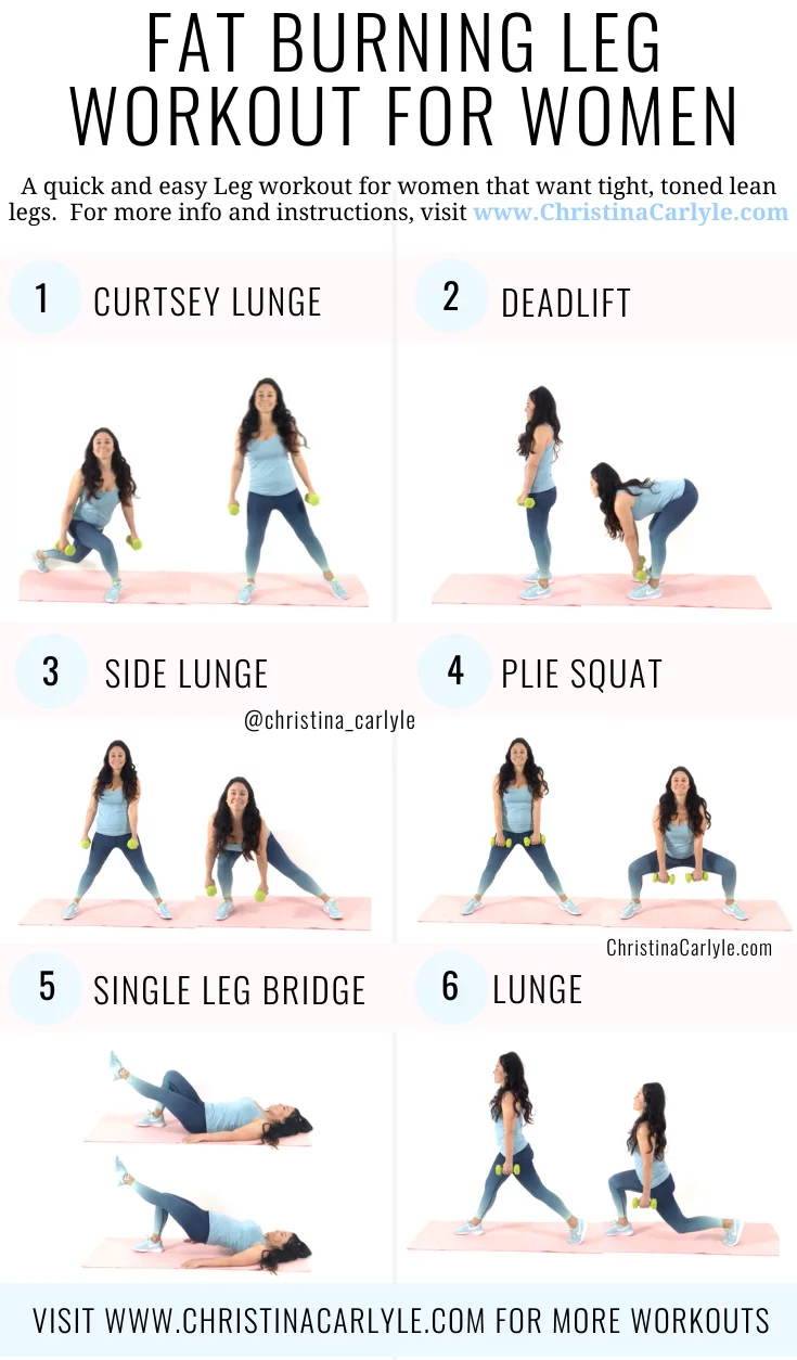 Fat Burning Leg Workout for Women for Toned Legs - Christina Carlyle