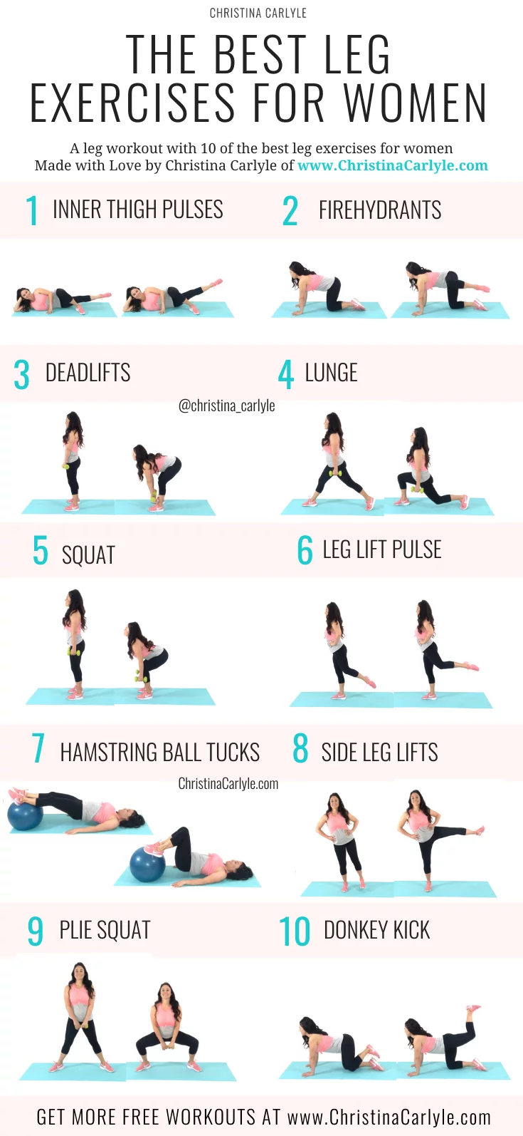 The 10 Best Leg Exercises for Women | Christina Carlyle